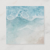 Carte D'accompagnement Scan QR code RSVP Beach Wedding Insert (Dos)