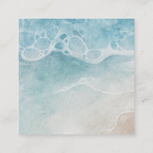 Carte D'accompagnement Scan QR code RSVP Beach Wedding Insert (Dos)