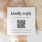 Carte D'accompagnement Scan QR code RSVP Bold Mariage Insertion