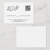 Carte D'accompagnement SCAN QR code site du mariage Sièges réservés (Devant / Derrière)