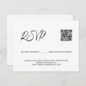 Carte D'accompagnement SCAN QR code site du mariage Sièges réservés (Devant / Derrière)