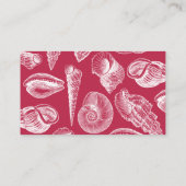 Carte D'accompagnement Scan QR Code VIva Magenta Nautical Seashell RSVP (Dos)