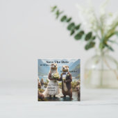 Carte D'accompagnement **"Scellé avec un baiser : Otterly in Love"** (Debout devant)