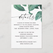 Carte D'accompagnement Scénario de feuillage vert tropical Détails du mar (Devant)