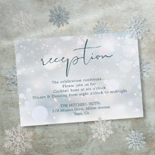 Carte D'accompagnement Scénario de Mariage de Réception de Noël en Hiver
