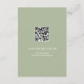 Carte D'accompagnement Scénario de simulation calligraphie sauge vert QR  (Dos)