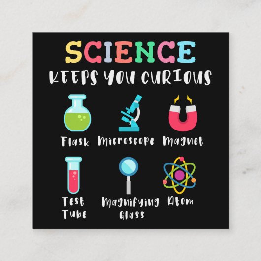 Carte D'accompagnement Science keeps you curious (Devant)
