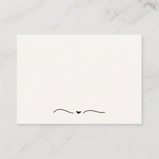 Carte D'accompagnement Scribble à main Quirky QR Code RSVP Mariage (Dos)