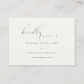 Carte D'accompagnement Script Black White en ligne site Mariage RSVP (Devant)