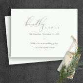 Carte D'accompagnement Script Black White en ligne site Mariage RSVP