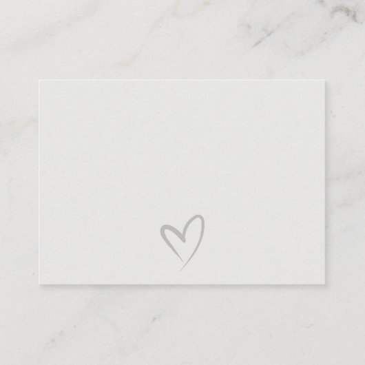 Carte D'accompagnement Script Black White en ligne site Mariage RSVP (Dos)