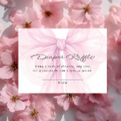 Carte D'accompagnement Script Blush Bow Diaper Raffle Insert