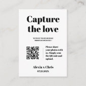 Carte D'accompagnement Script Bold Capturer le code QR Love (Devant)