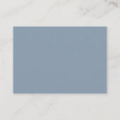 Carte D'accompagnement Script BUDGET Dusty Blue Mariage QR Code Rsvp (Dos)