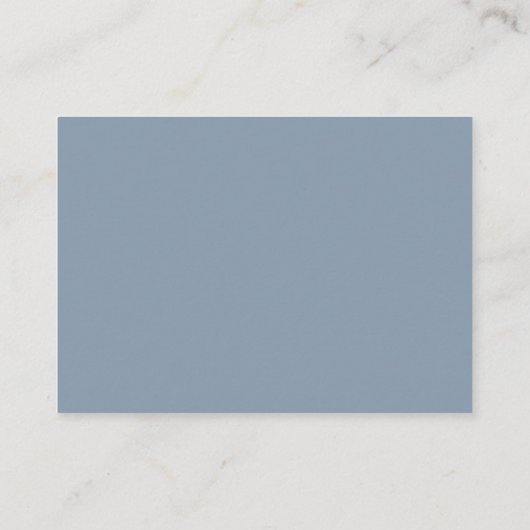 Carte D'accompagnement Script BUDGET Dusty Blue Mariage QR Code Rsvp (Dos)