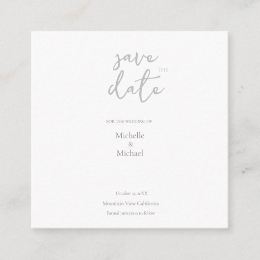 Carte D'accompagnement Script Calligraphie Mariage Moderne Enregistrer la (Devant)
