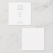 Carte D'accompagnement Script Calligraphie Mariage Moderne Enregistrer la (Devant / Derrière)