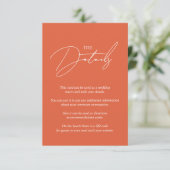 Carte D'accompagnement Script calligraphie Verona coucher de soleil orang (Debout devant)