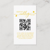 Carte D'accompagnement Script cardiaque jaune QR Code College Fund Photo (Devant)