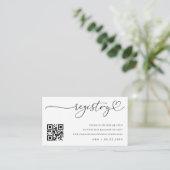 Carte D'accompagnement Script cardiaque moderne Qr Code Mariage Registre  (Debout devant)