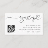 Carte D'accompagnement Script cardiaque moderne Qr Code Mariage Registre  (Devant)