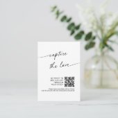 Carte D'accompagnement Script de calligraphie chic Capture Le code QR d'a (Debout devant)