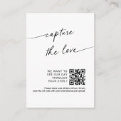 Carte D'accompagnement Script de calligraphie chic Capture Le code QR d'a (Devant)