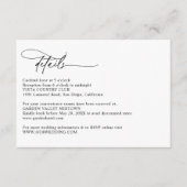 Carte D'accompagnement Script de calligraphie moderne Mariage simple (Devant)