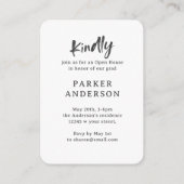 Carte D'accompagnement Script de pinceau moderne Photo Graduation Invitat (Dos)