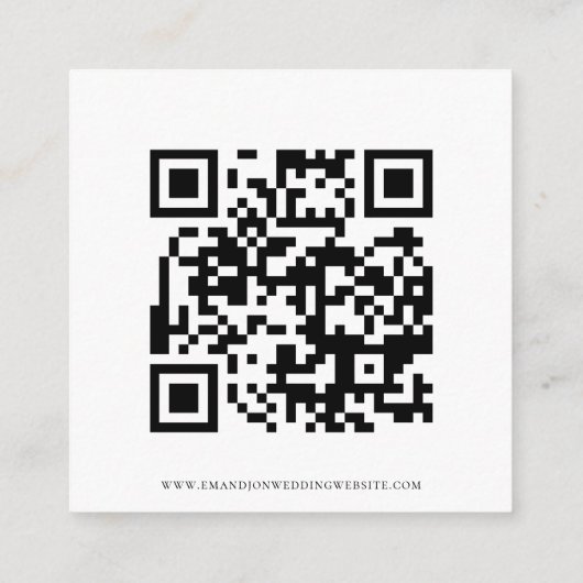 Carte D'accompagnement Script de superposition photo Code QR Mariage RSVP (Dos)