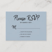 Carte D'accompagnement Script de typographie simple moderne mariage RSVP (Devant)