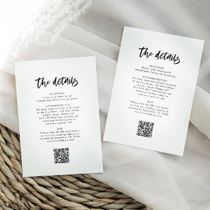 Carte D'accompagnement Script Décontracté Détails du mariage