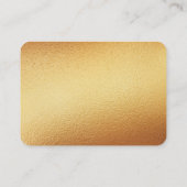 Carte D'accompagnement Script d'huile d'or moderne RSVP (Dos)