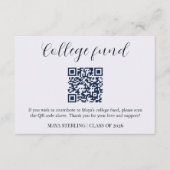 Carte D'accompagnement Script éditorial moderne diplômé fonds universitai (Devant)