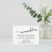 Carte D'accompagnement Script Élaboré, Hébergement de Mariage Simple (Debout devant)