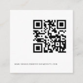 Carte D'accompagnement Script élégant QR Code Mariage RSVP (Dos)