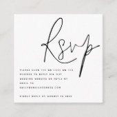 Carte D'accompagnement Script élégant QR Code Mariage RSVP (Devant)