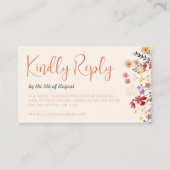 Carte D'accompagnement Script Fleur sauvage Whimsical RSVP me scanner Mar (Devant)