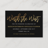 Carte D'accompagnement Script Gold Foil Moderne Vaut La Peine D'Attendre (Devant)