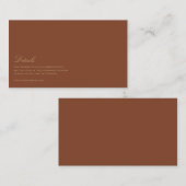 Carte D'accompagnement Script Gold & Terracotta Détails du Mariage (Devant / Derrière)