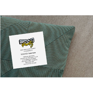 Carte D'accompagnement Script Grad Party Gold Noir et blanc