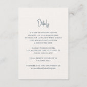 Carte D'accompagnement Script manuscrit Gris moderne Élégant Mariage (Devant)