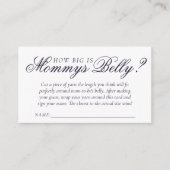 Carte D'accompagnement Script mauve élégant | La taille de Mommys Belly (Devant)