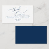 Carte D'accompagnement Script minimaliste moderne, Merci Mariage (Devant / Derrière)