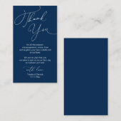 Carte D'accompagnement Script minimaliste moderne, Merci Mariage Enclos (Devant / Derrière)