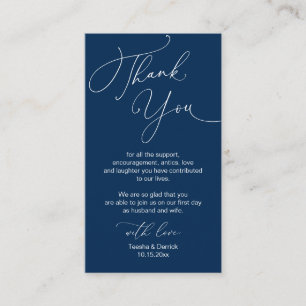 Carte D'accompagnement Script minimaliste moderne, Merci Mariage Enclos
