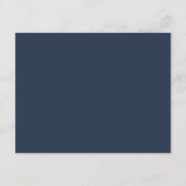 Carte D'accompagnement Script moderne bleu marine et argent (Dos)