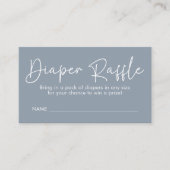 Carte D'accompagnement Script moderne Bleu Oh Bébé Simple Déchets Raffle (Devant)