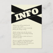 Carte D'accompagnement Script moderne Ecru noir sophistiqué (Devant)