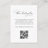 Carte D'accompagnement Script moderne et code QR Détails simples du Maria (Devant)